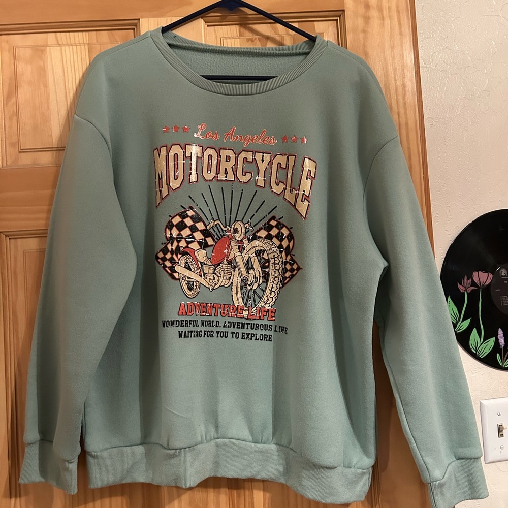 Sage Green Graphic Crewneck